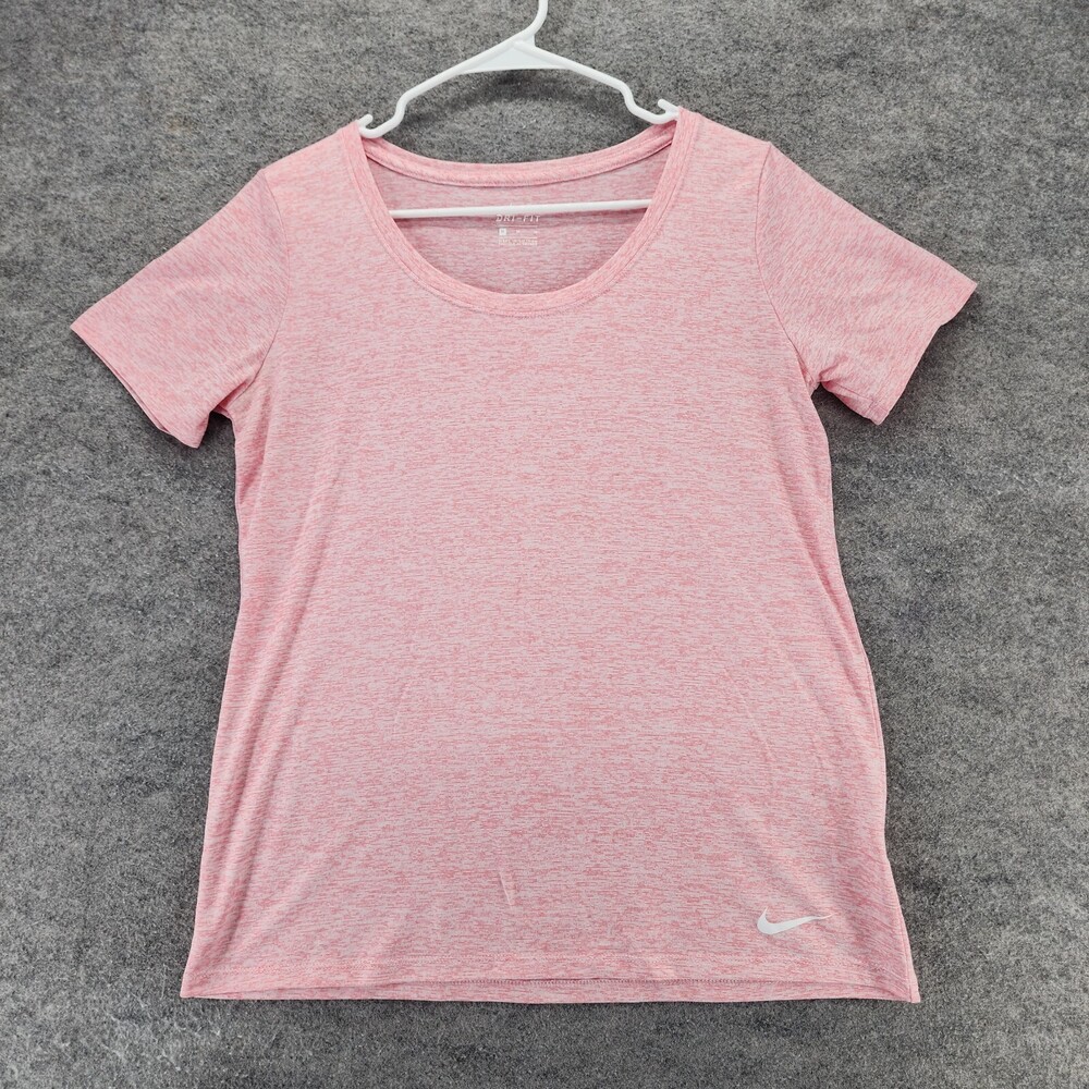 Nike Shirt Womens Medium Dri Fit Short Sleeve Pink